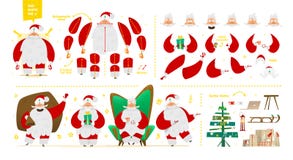 Santa Claus character set for animation and motion design Stock Photos Santa Claus character set for animation and motion design Stock Photos