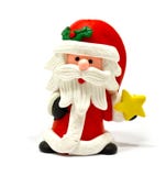 Santa Claus con la estrella en el fondo blanco imágenes de archivo libres de regalías Santa Claus con la estrella en el fondo blanco imágenes de archivo libres de regalías