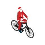 Santa Claus en una bici Ejemplo isométrico plano del vector 3d ilustración del vector Santa Claus en una bici Ejemplo isométrico plano del vector 3d ilustración del vector