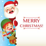 Santa Claus And Friends Banner vector illustration Santa Claus And Friends Banner vector illustration