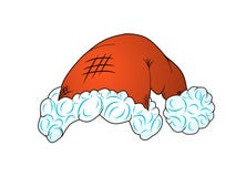 Santa Claus hat illustration isolated but on white background stock illustration Santa Claus hat illustration isolated but on white background stock illustration