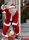 Santa Claus In A Characteristic Street Of The Old Town Of Crema In The Province Of Cremona In Lombardy (Italy) Stock Images Santa Claus In A Characteristic Street Of The Old Town Of Crema In The Province Of Cremona In Lombardy (Italy) Stock Images