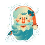 Santa Claus. New Year`s Christmas. Red and blue color. Isolated vector image vector illustration Santa Claus. New Year`s Christmas. Red and blue color. Isolated vector image vector illustration