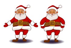 Santa Claus no sorriso diferente das poses ilustração stock Santa Claus no sorriso diferente das poses ilustração stock