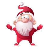 Santa Claus, pai Winter - desenhos animados engraçados, ilustração bonito ilustração royalty free Santa Claus, pai Winter - desenhos animados engraçados, ilustração bonito ilustração royalty free