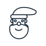 Santa Claus symbolsvektor som isoleras på vit bakgrund, Santa Claus tecken vektor illustrationer Santa Claus symbolsvektor som isoleras på vit bakgrund, Santa Claus tecken vektor illustrationer