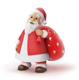 Santa Claus With A Bag Of Gifts Stock Photography