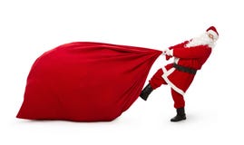 Santa Claus With Huge Bag Of Presents Royalty Free Stock Photography Santa Claus With Huge Bag Of Presents Royalty Free Stock Photography