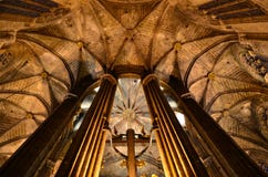 Santa Eulalia gothic katedra, Barcelona obraz stock Santa Eulalia gothic katedra, Barcelona obraz stock