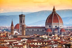 Santa Maria del Fiore in Florence, Italië stock afbeeldingen Santa Maria del Fiore in Florence, Italië stock afbeeldingen