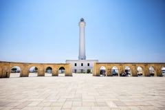 Santa Maria di Leuca white lighthouse. Lecce, Apulia region, Italy royalty free stock image Santa Maria di Leuca white lighthouse. Lecce, Apulia region, Italy royalty free stock image