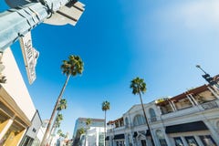 Santa Monica-boulevardteken in Beverly Hills stock fotografie Santa Monica-boulevardteken in Beverly Hills stock fotografie