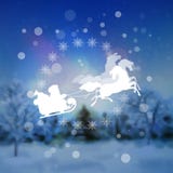 Santa Riding Sleigh Christmas Background Illustration de Vecteur Santa Riding Sleigh Christmas Background Illustration de Vecteur