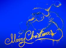 Santa S Message Blue Royalty Free Stock Photography Santa S Message Blue Royalty Free Stock Photography