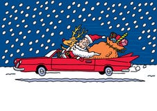 Santa's ride vector illustration Santa's ride vector illustration