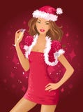 santa κοριτσιών φορεμάτων προ&kapp απεικόνιση αποθεμάτων santa κοριτσιών φορεμάτων προ&kapp απεικόνιση αποθεμάτων