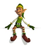 Santas Elf Sitting On Edge Stock Photos Santas Elf Sitting On Edge Stock Photos