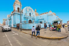 Santo Tomas Church in high district Lima stock photos Santo Tomas Church in high district Lima stock photos