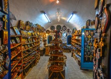 Souvenir shop at night on Santorini Island stock photography Souvenir shop at night on Santorini Island stock photography