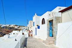 Santorini spacer zdjęcia royalty free Santorini spacer zdjęcia royalty free