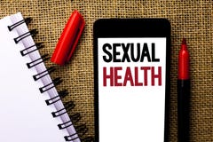 Santé sexuelle des textes d'écriture Concept signifiant le soin sain de sexe d'habitudes de protection d'utilisation de préventio image stock Santé sexuelle des textes d'écriture Concept signifiant le soin sain de sexe d'habitudes de protection d'utilisation de préventio image stock