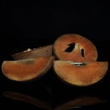 Sapodilla owoc odizolowywaj?ca na czarnym tle fotografia royalty free Sapodilla owoc odizolowywaj?ca na czarnym tle fotografia royalty free