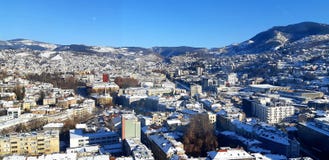 Sarajevo Winter Scene Stock Photos