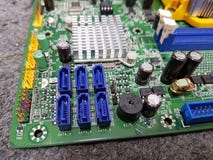 Sata порта шоу Mainboard стоковое фото rf Sata порта шоу Mainboard стоковое фото rf