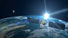 Satelita nad ziemią Satelita nad ziemią