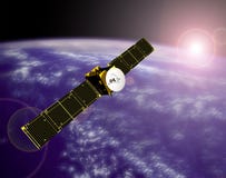 satelity komunikacyjna teletechniczna przestrzeń ilustracja wektor satelity komunikacyjna teletechniczna przestrzeń ilustracja wektor