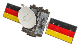 Satelliet van Duitsland, het 3D teruggeven stock illustratie Satelliet van Duitsland, het 3D teruggeven stock illustratie