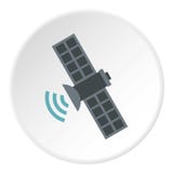 Satellietpictogram, vlakke stijl stock illustratie Satellietpictogram, vlakke stijl stock illustratie