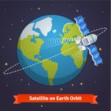 Satellite de télécommunication sur la terre illustration stock Satellite de télécommunication sur la terre illustration stock