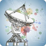 Satellite dishes antena - doppler radar stock illustration Satellite dishes antena - doppler radar stock illustration