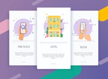 Sats f?r Onboarding sk?rmanv?ndargr?nssnitt f?r mobilt appmallbegrepp av fyndhotellet Begrepp f?r reng?ringsdukbaner, websites, vektor illustrationer Sats f?r Onboarding sk?rmanv?ndargr?nssnitt f?r mobilt appmallbegrepp av fyndhotellet Begrepp f?r reng?ringsdukbaner, websites, vektor illustrationer