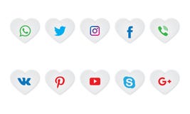 Satz aller Social Media-Netz-Ikone Social Media Logo Collection lizenzfreie abbildung Satz aller Social Media-Netz-Ikone Social Media Logo Collection lizenzfreie abbildung