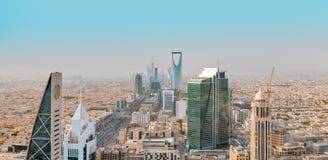 Saudi Arabia Riyadh landscape at Mourning - Riyadh Tower Kingdom Centre, Kingdom Tower, Riyadh Skyline - Burj Al-Mamlaka,
