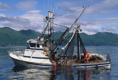 saumons de pêche de bateau Photo libre de droits saumons de pêche de bateau Photo libre de droits