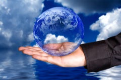 Save the Earth concept - hand holding the planet royalty free stock image Save the Earth concept - hand holding the planet royalty free stock image