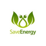 Save energy stem leaves with electric plug icon logo concept design template vector illustration Save energy stem leaves with electric plug icon logo concept design template vector illustration