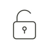 Sblocchi il vettore dell'icona Linea simbolo di accesso Immagine Stock Libera da Diritti Sblocchi il vettore dell'icona Linea simbolo di accesso Immagine Stock Libera da Diritti