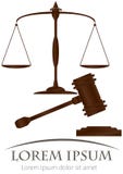 Scales of justice & hammer of justice stock illustration Scales of justice & hammer of justice stock illustration