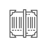 Scan barcode, tracking line icon. royalty free illustration Scan barcode, tracking line icon. royalty free illustration