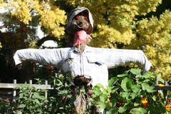 Scarecrow At Fence Royalty Free Stock Photo Scarecrow At Fence Royalty Free Stock Photo