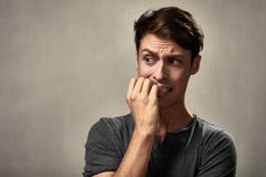 Scared man face. Royalty Free Stock Photos Scared man face. Royalty Free Stock Photos