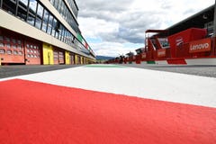 Scarperia, Mugello - Italy, May 31: Details of the Pitlane and the infrastructures of the Mugello Circuit