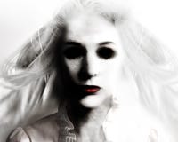 Scary Evil Ghost Woman in White royalty free stock image Scary Evil Ghost Woman in White royalty free stock image