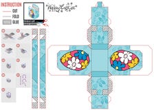 Scatola del progettista per l'uovo del regalo dei bambini royalty illustrazione gratis Scatola del progettista per l'uovo del regalo dei bambini royalty illustrazione gratis