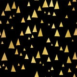Scattered gold foil triangles on black seamless vector pattern. Abstract geometric background. Abstract mountain landscape in royalty free illustration Scattered gold foil triangles on black seamless vector pattern. Abstract geometric background. Abstract mountain landscape in royalty free illustration