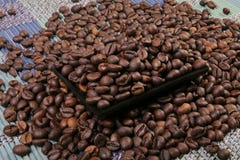 Brown Rectangular Chocolate Slabs Pyramid Stock Photo ...